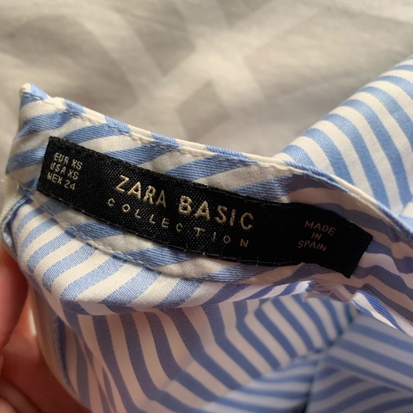 Zara | Striped Tunic Ruffled Sleeve Dress - Picture 12 of 14